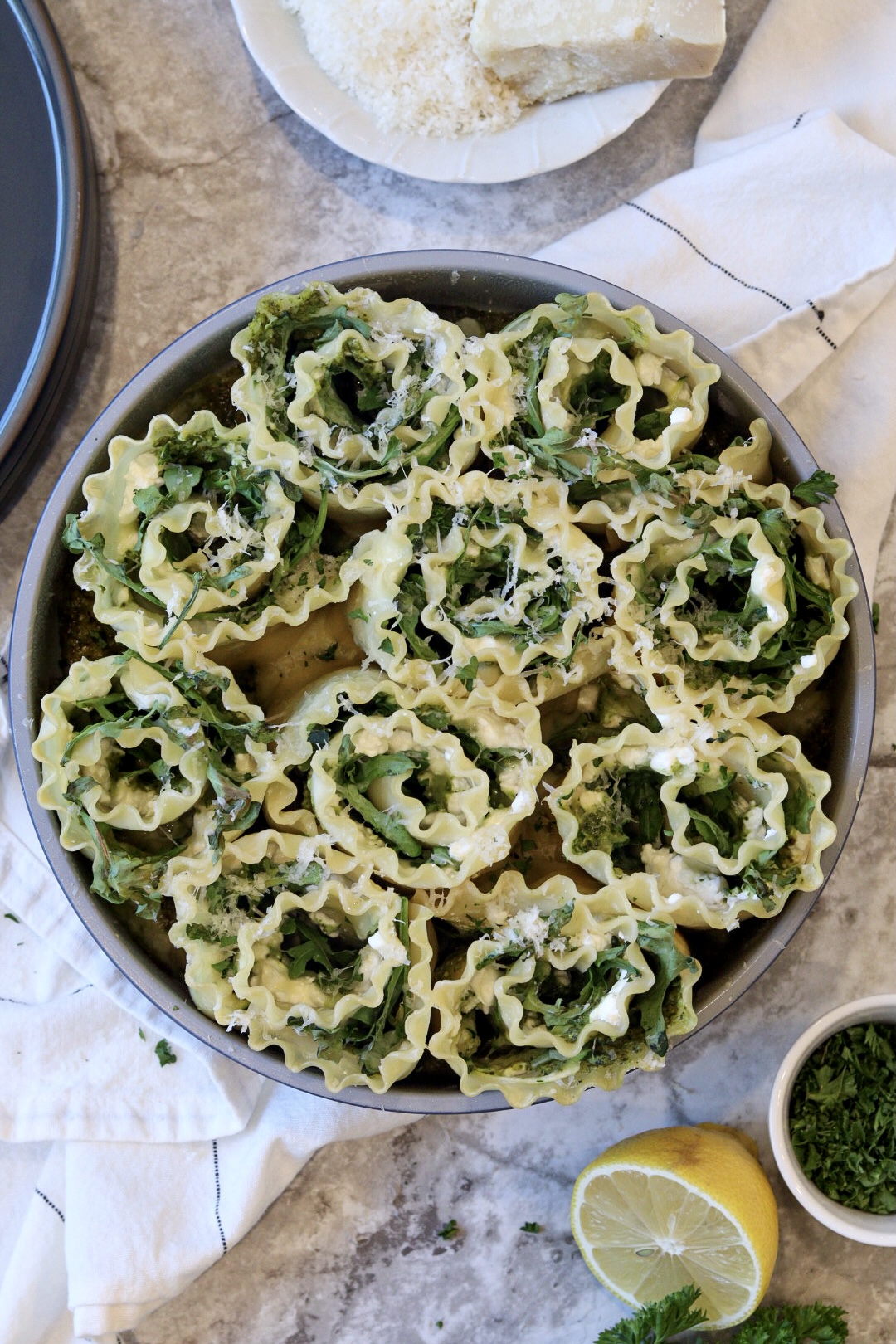 Cashew Pesto Lasagna Roll Ups