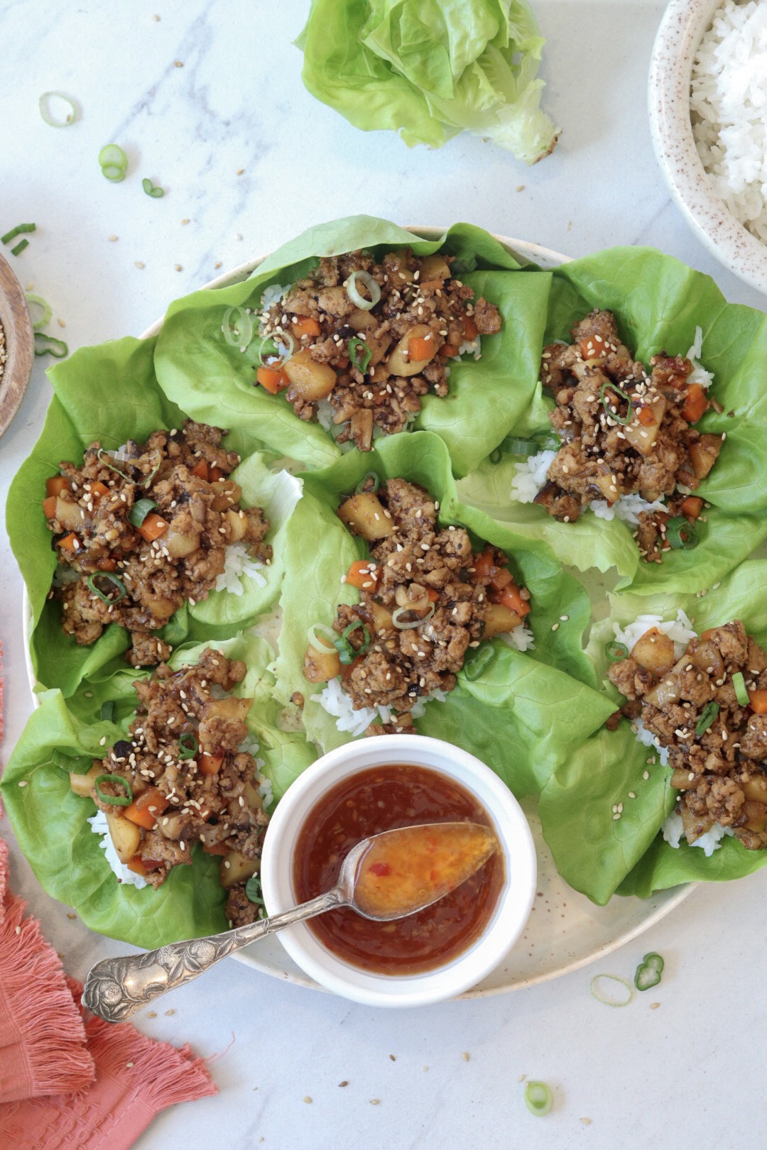 Yuzu Ponzu Chicken Lettuce Cups