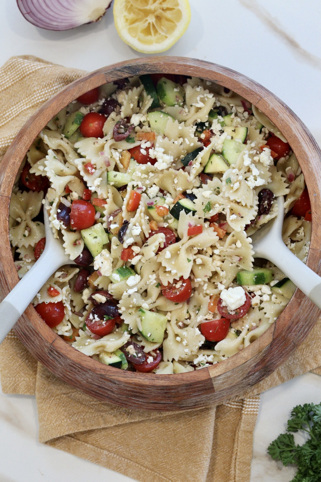 Greek Pasta Salad Recipe (Easy Fresh Flavorful)