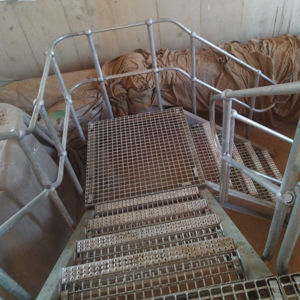 Industrial steel staircase