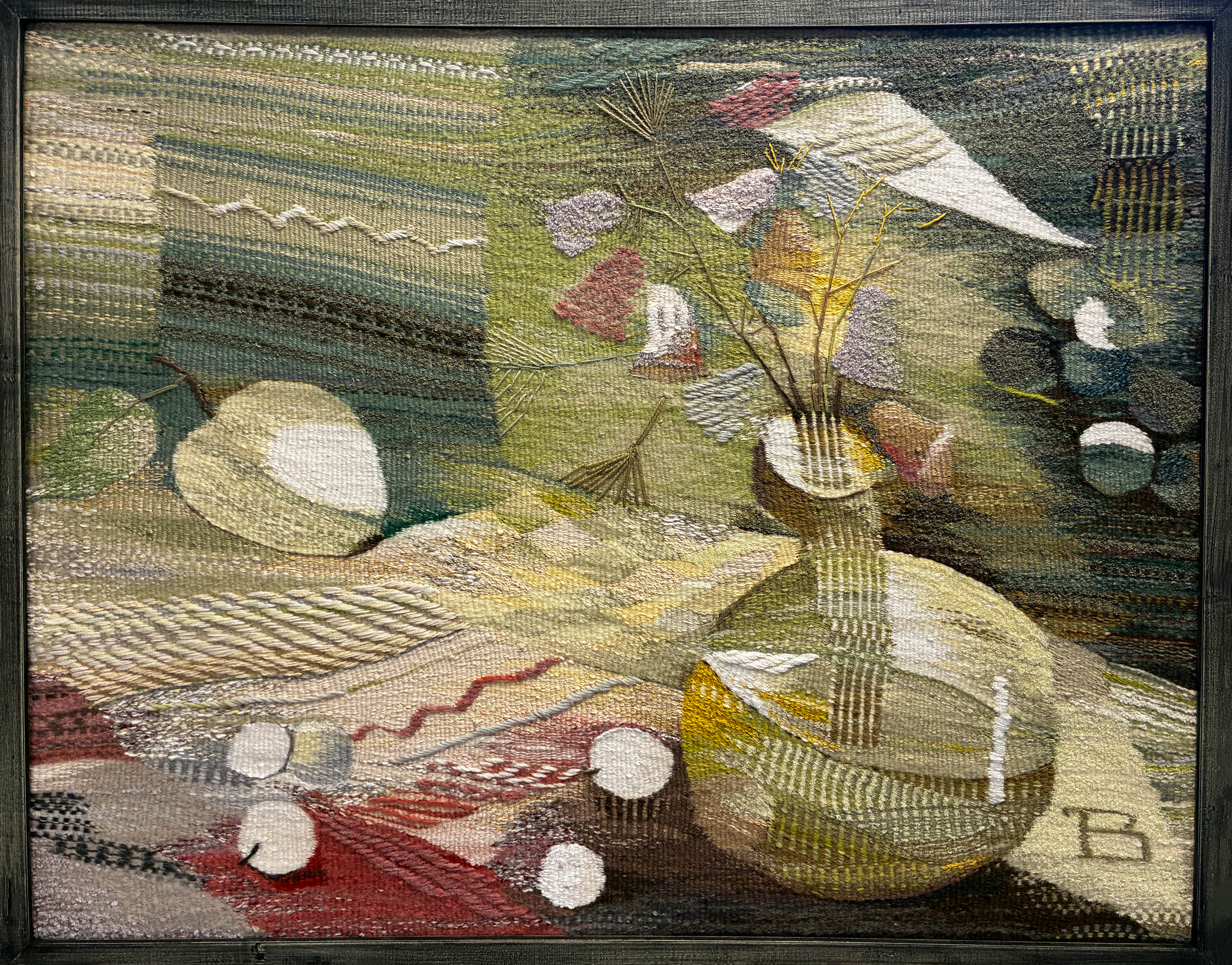 VYTIAGLOVSKA, THE GREEN STILL LIFE, TAPESTRY