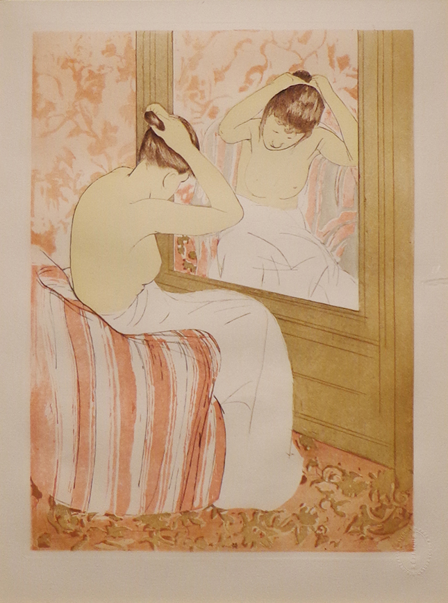 Cassat, The Coiffure, Color Etching and Aquatint
