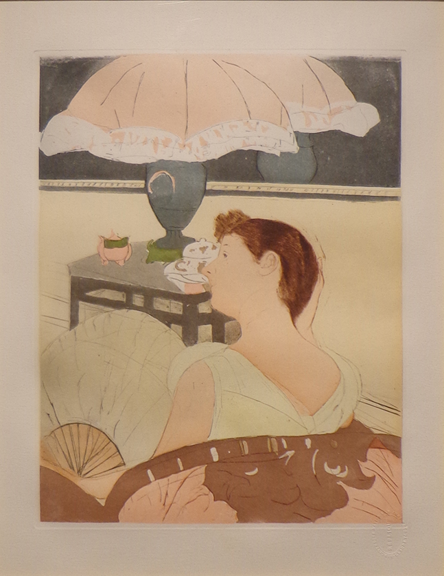 Cassat, The Lamp, Color Etching and Aquatint