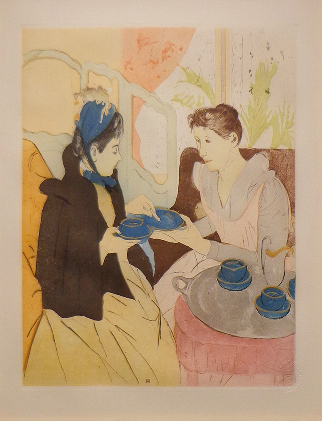 Cassat, Afternoon Tea Party, Color Etching and Aquatint
