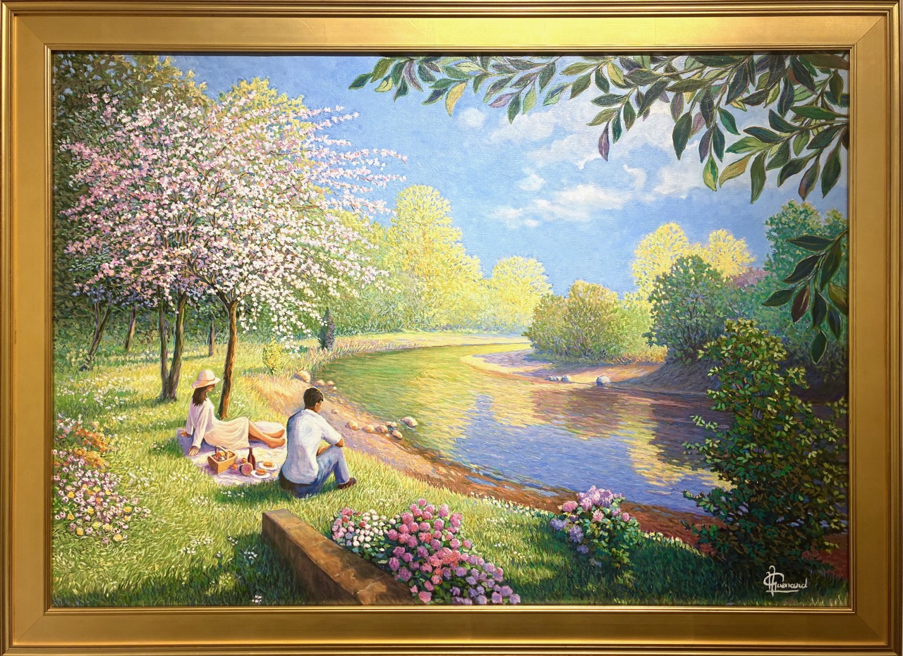 GUENARD, PIQUE-NIQUE DE PRINTEMPS, oil
