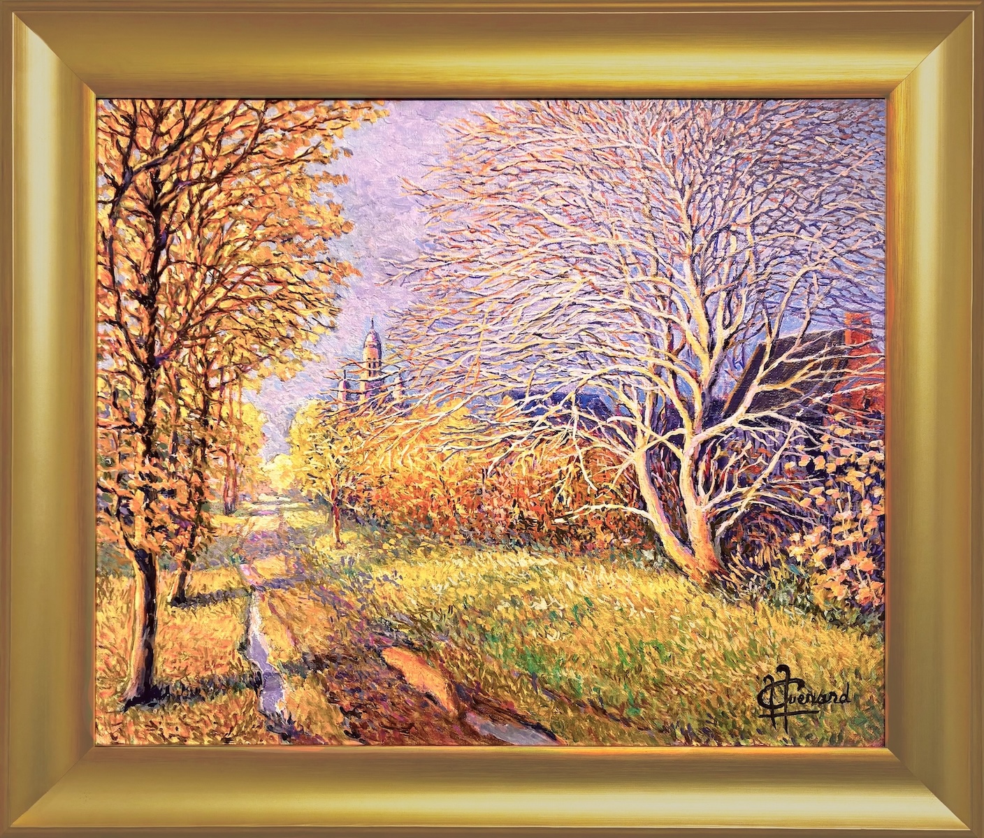 GUENARD, L'ORÉE DU BOIS EN AUTOMNE, OIL