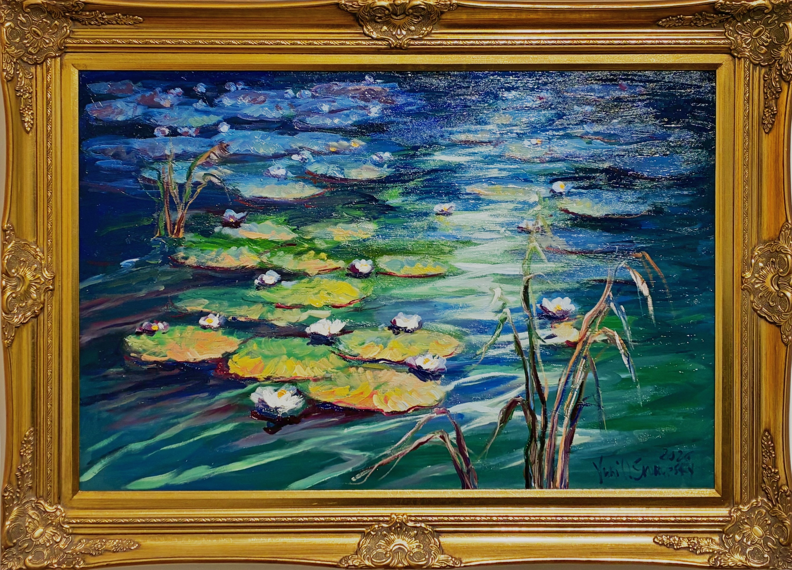 SKORUPSKY, WARM EVENING AT THE POND, Oil on canvas