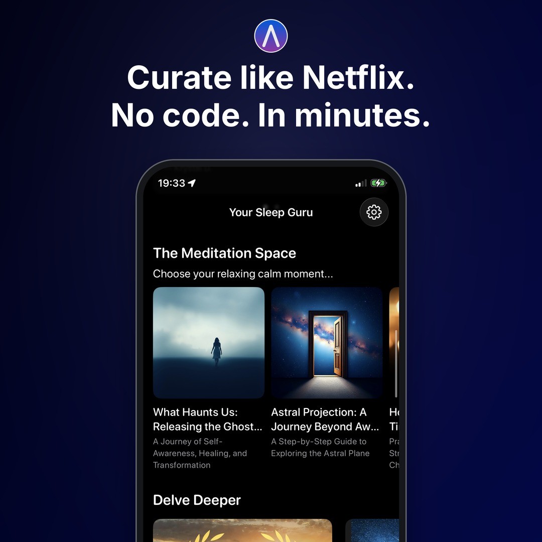 App Screen Builder: curate your app like Netflix, no code, in minutes