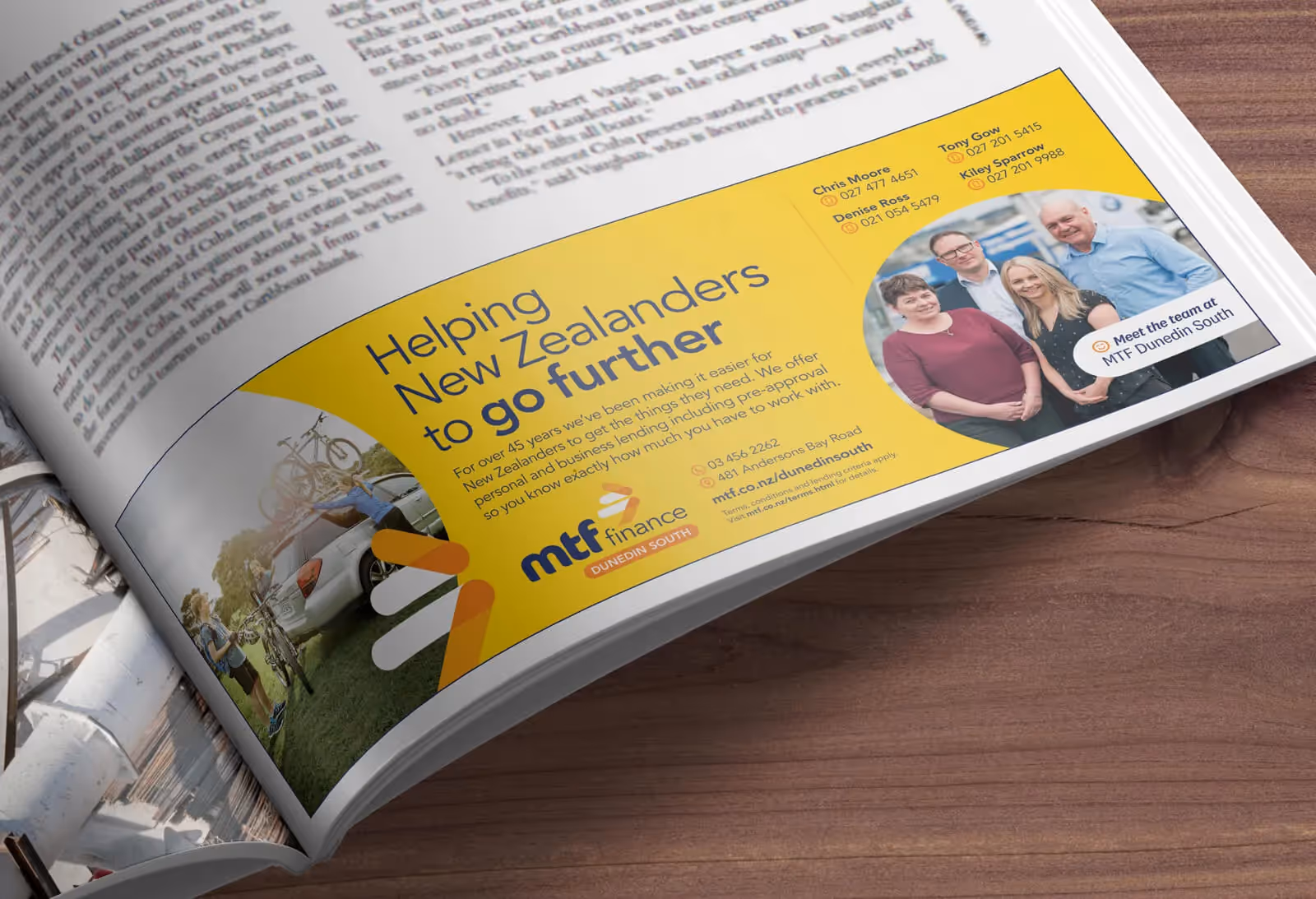 MTF Finance Newspaper Advert