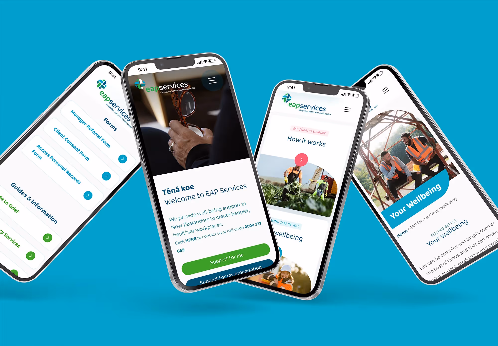 Habit Health EAP website on multiple devices