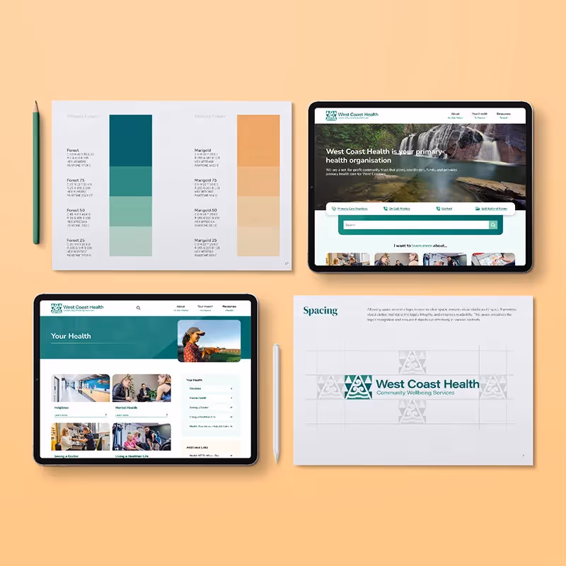 West Coast Health Brand Colours and Logo