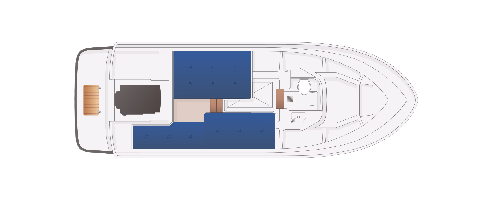 Layout Deck 2 einer Targa 23.1