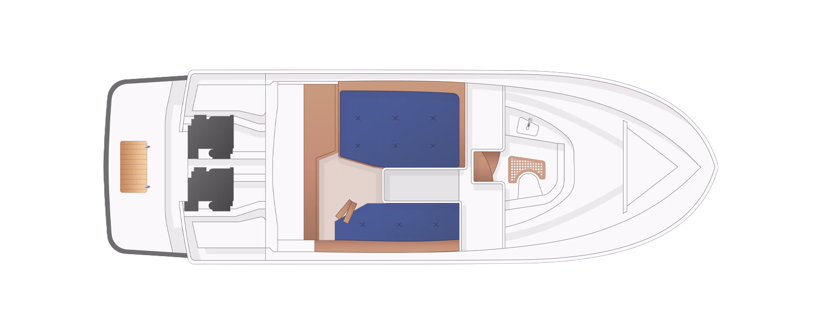 Layout Deck 2 einer Targa 23.1