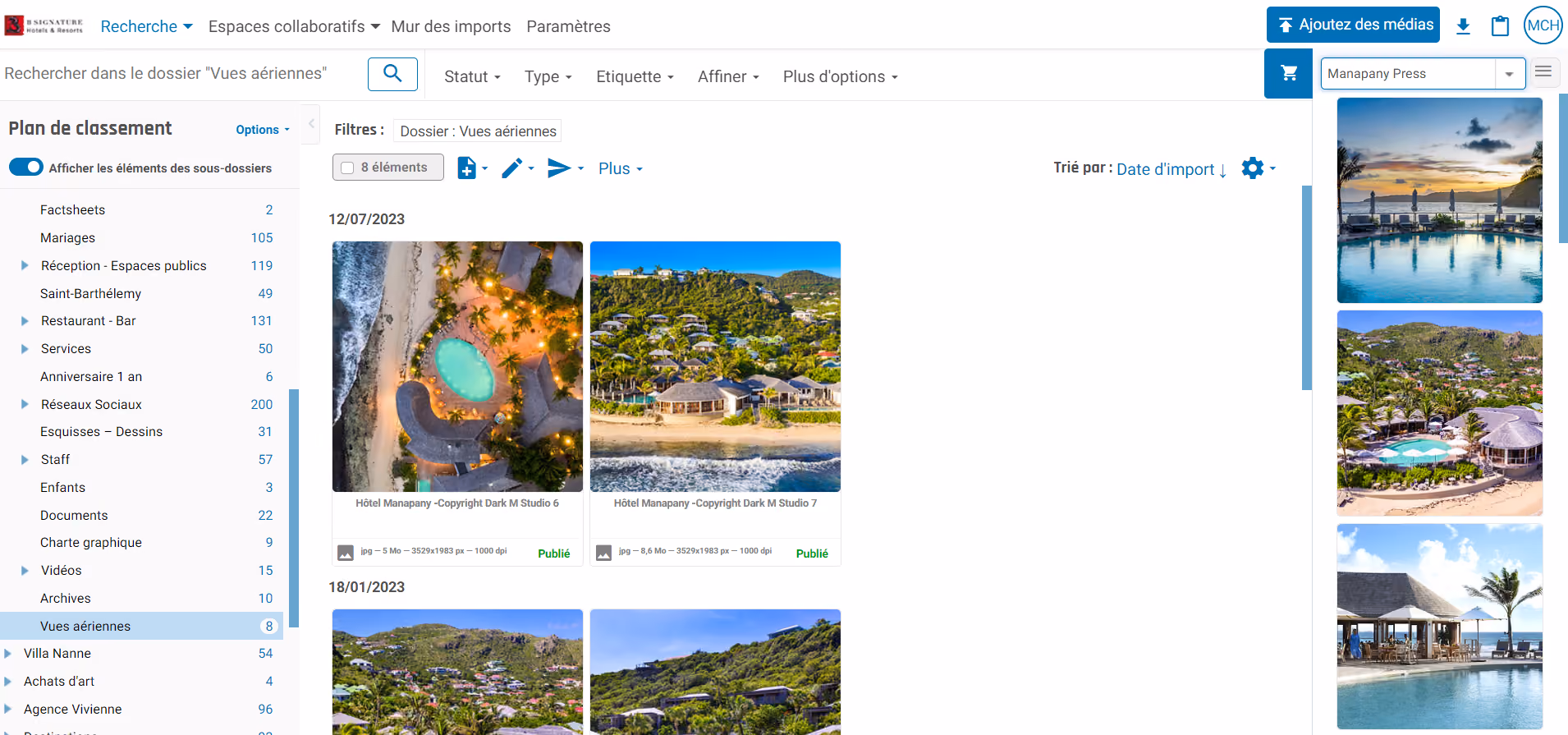 Back-office du groupe B Signature Hotels & Resorts