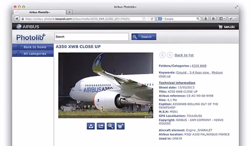 Airbus DAM back-office