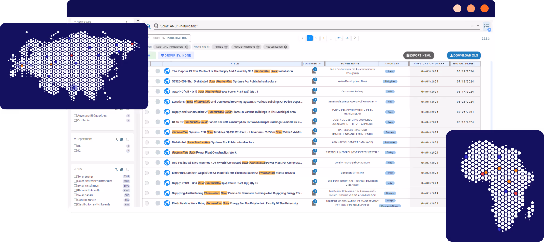 Plateforme de vente internationale et d'information commerciale.