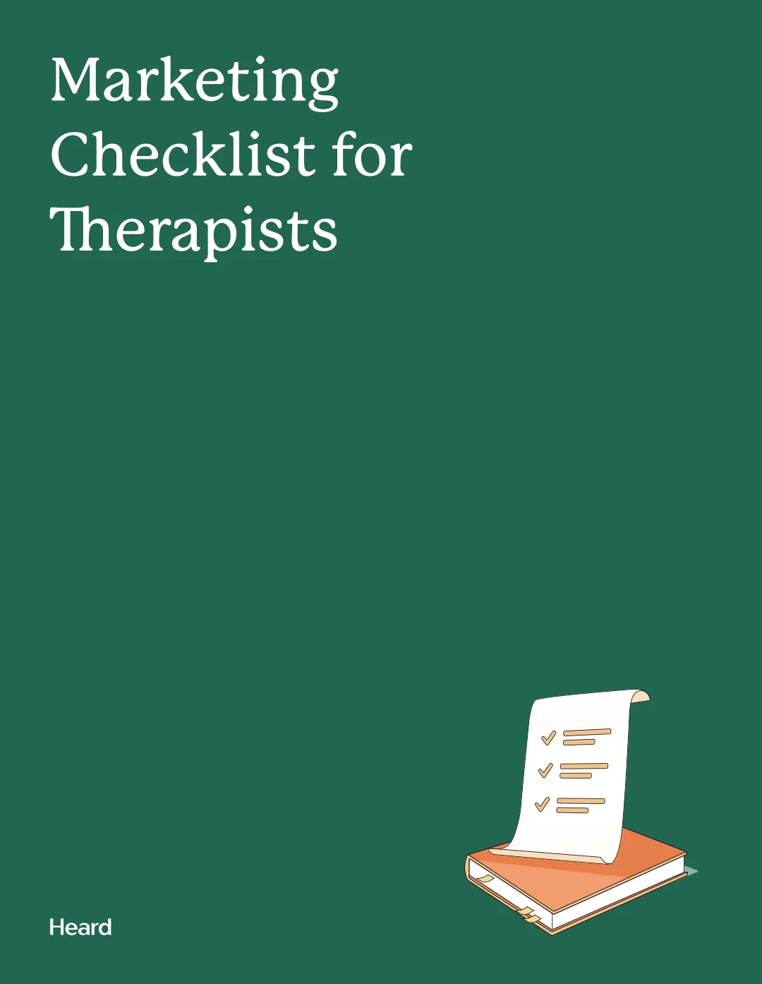 Marketing Checklist for Therapists