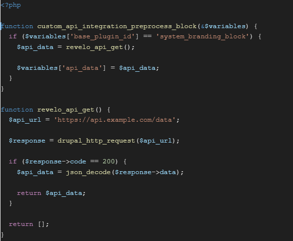  A module demonstrating the integration of a third-party API to fetch dynamic data in a Drupal site.