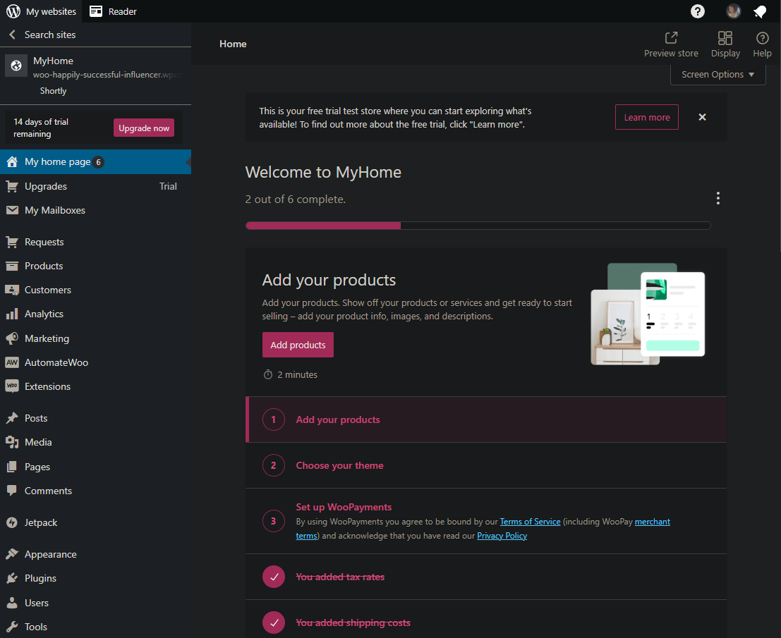 WooCommerce provides powerful creation and control functionality when integrated with WordPress.