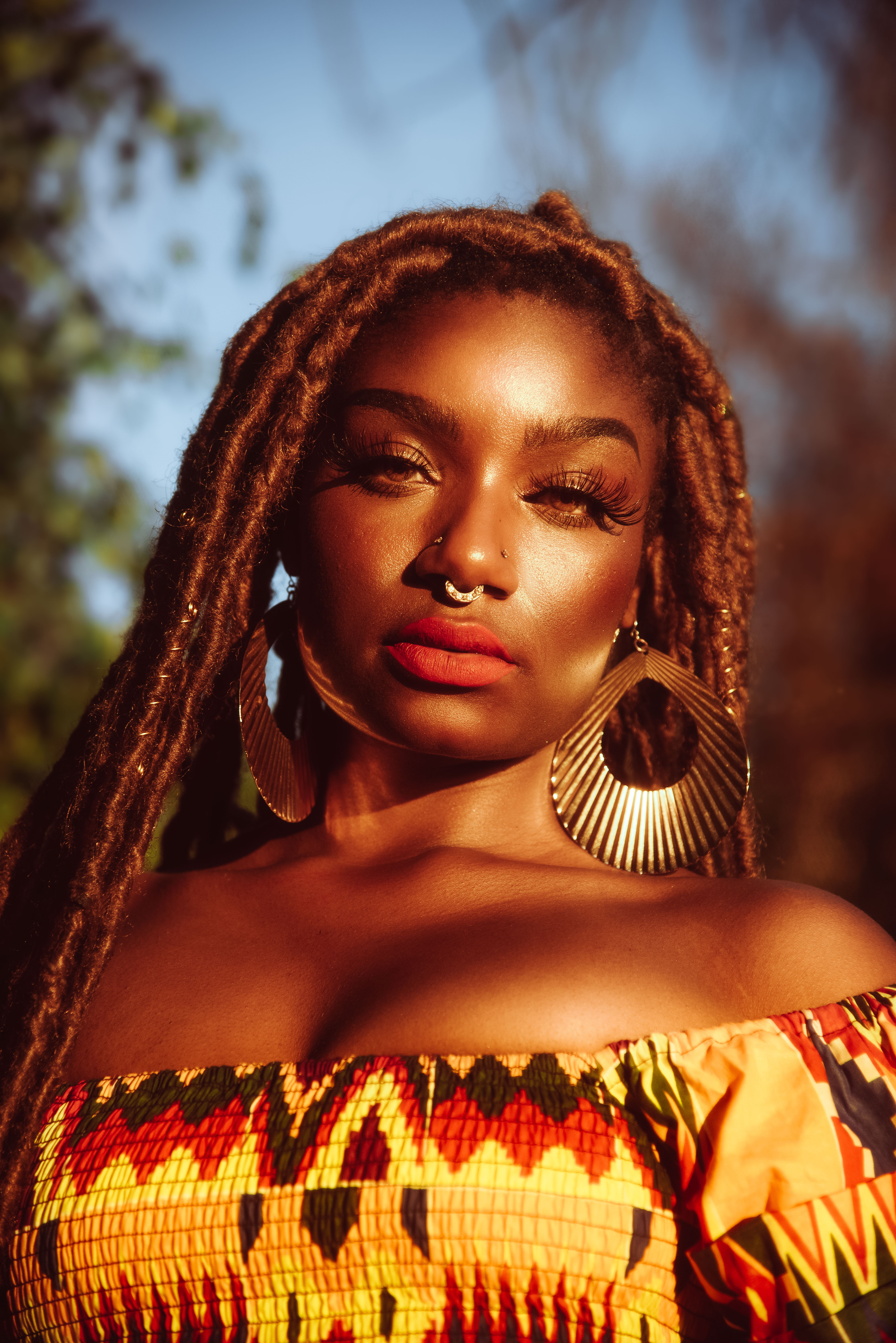 Zenobia photographed wearing the Queen Sheba dress by Chimzi.