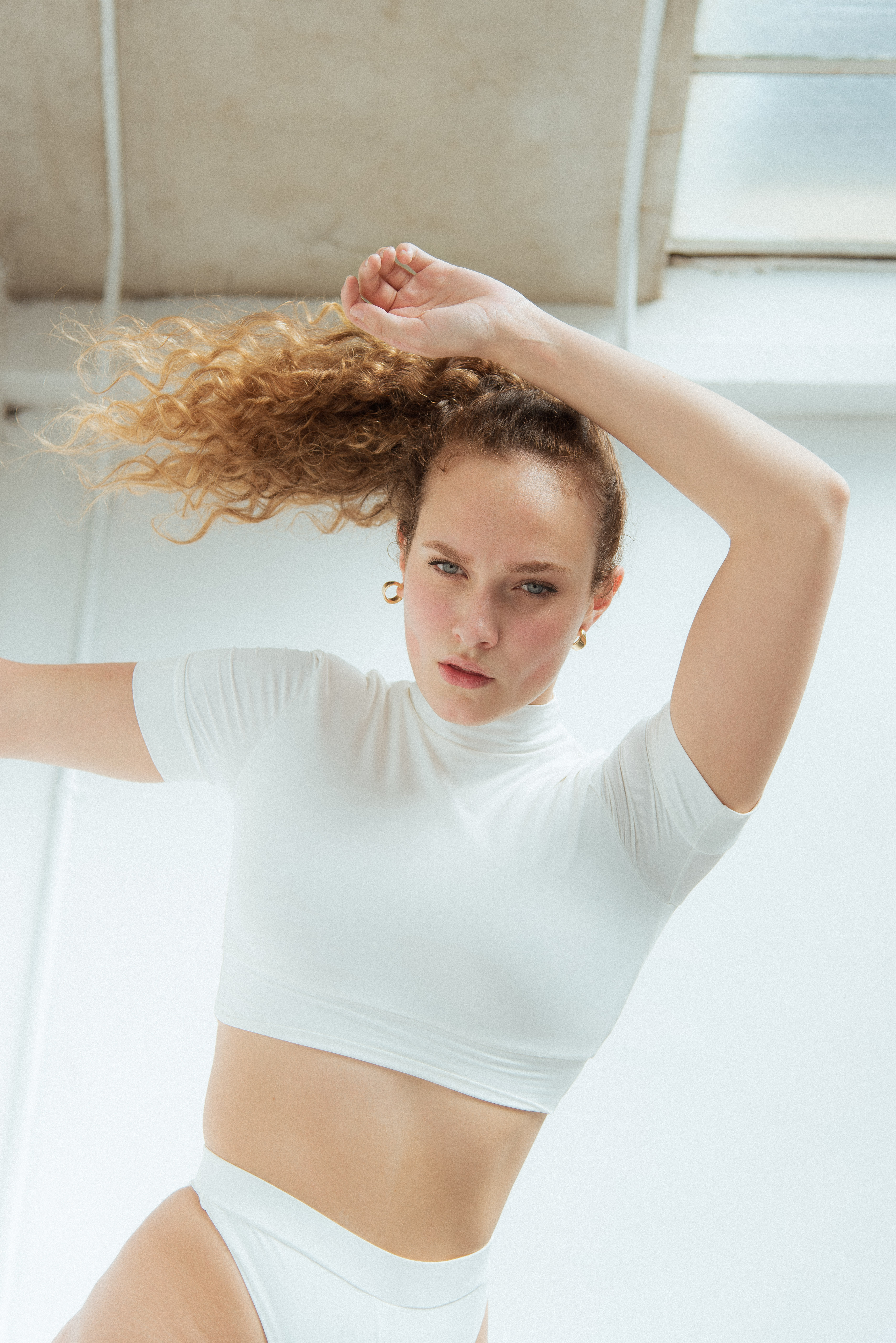 Zenais photographed wearing MOMMA swimwear. 