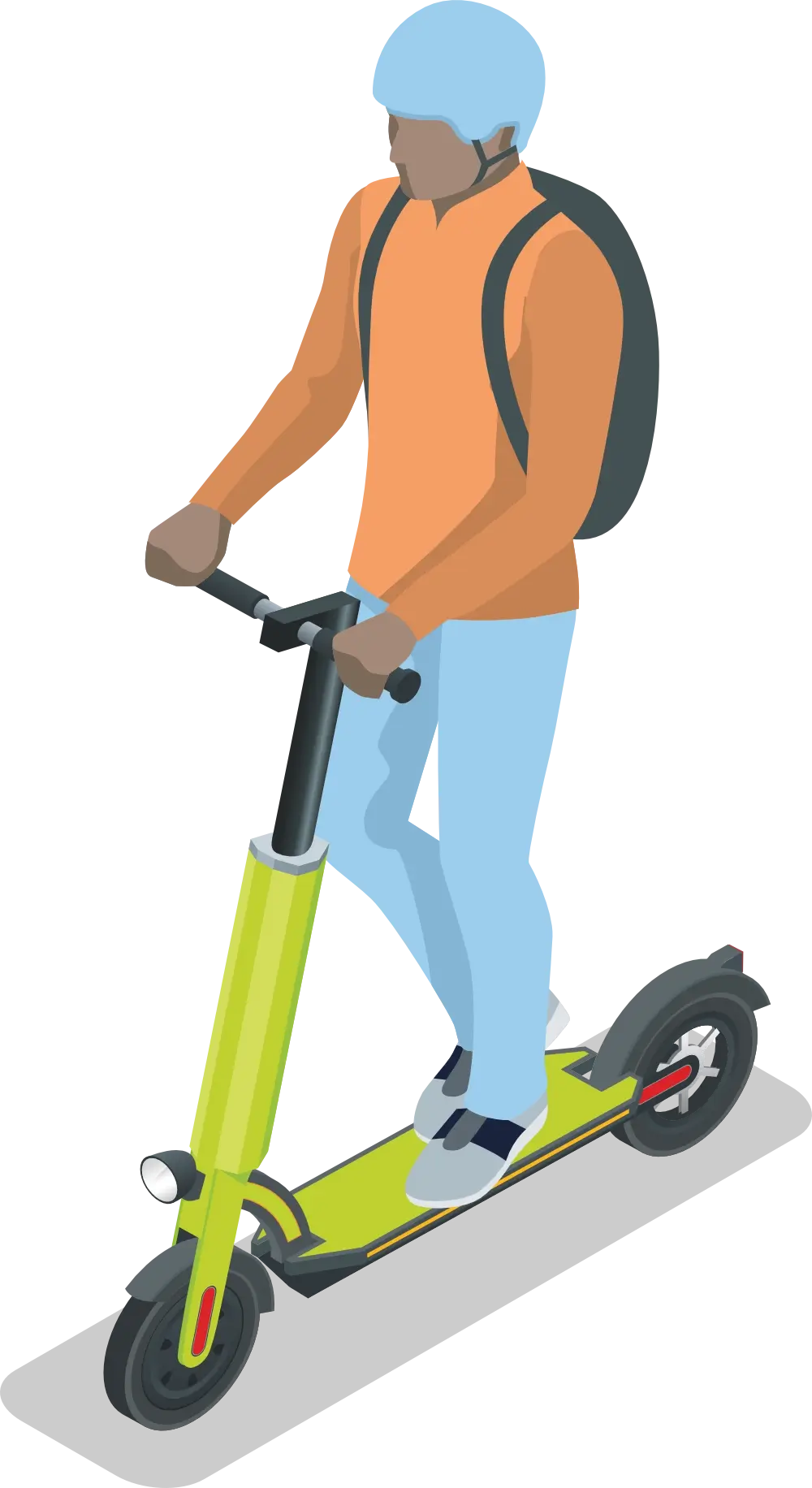 E-scooter rider