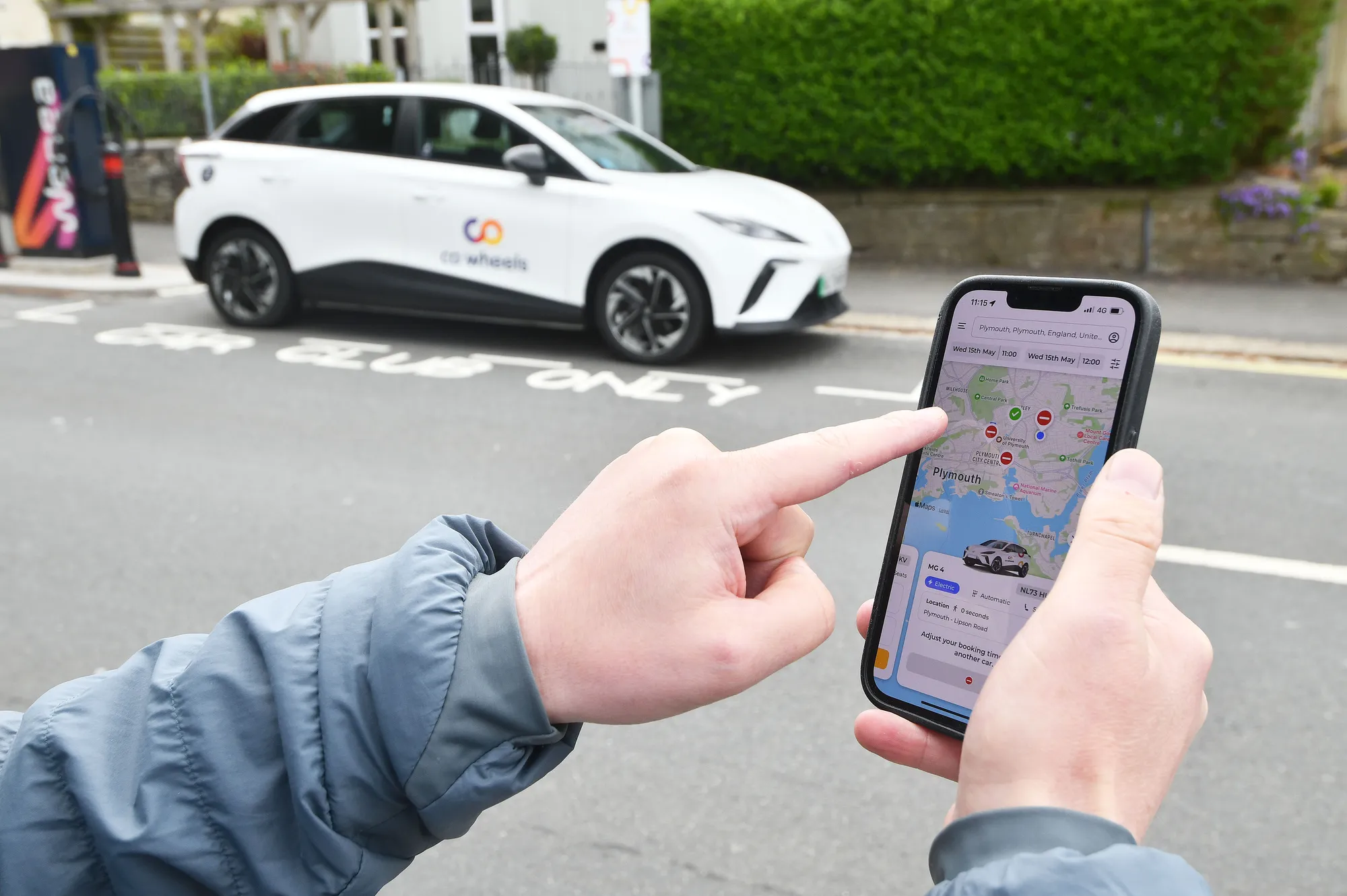 User booking a Co Wheels car