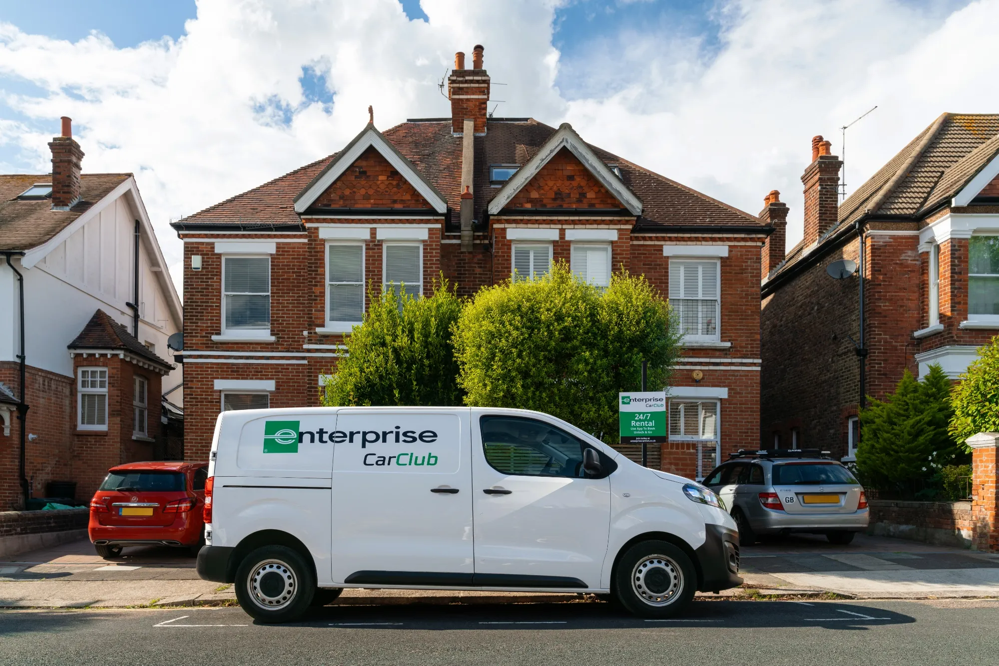 Enterprise Car Club van parked up