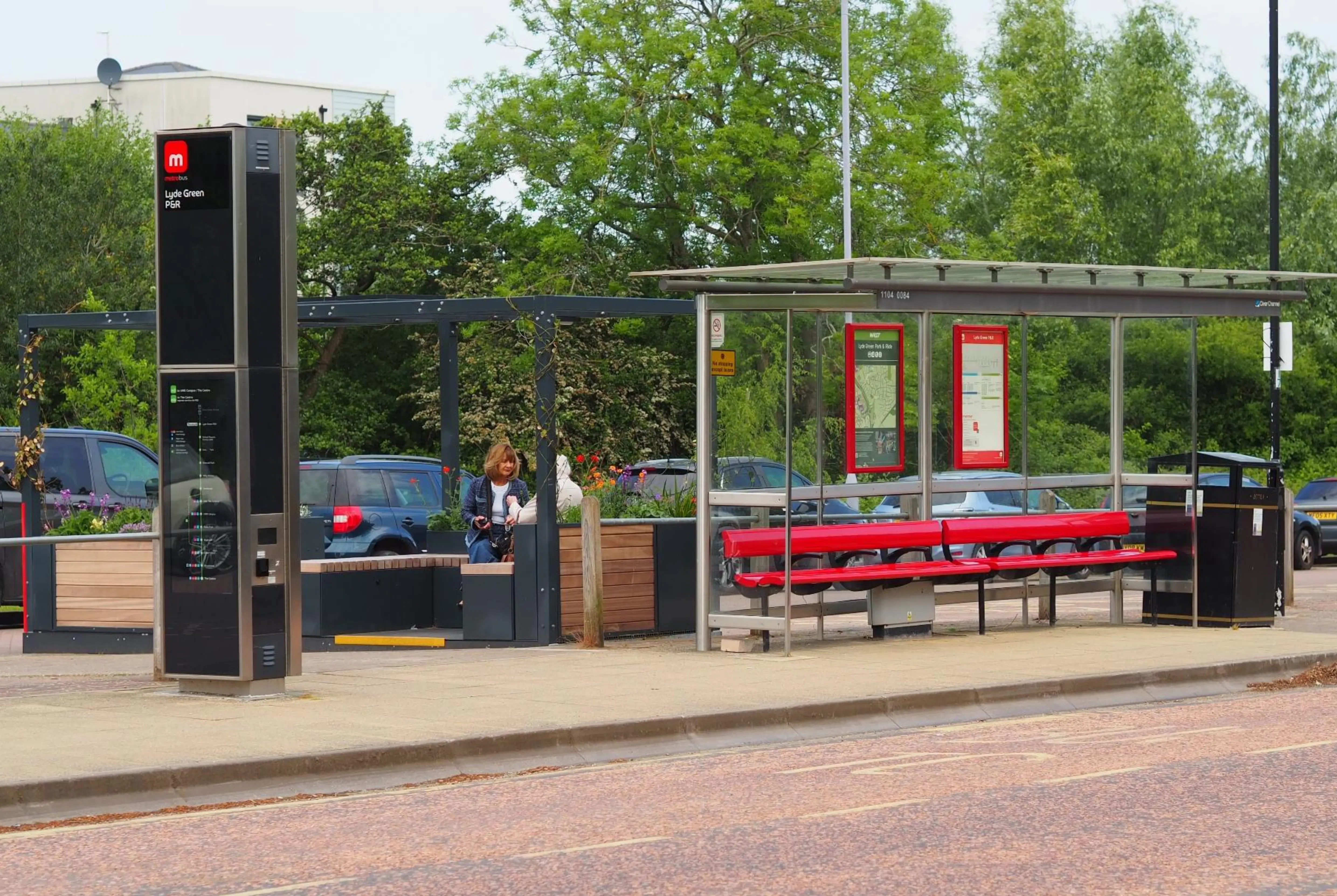 Mobility hub signage and shelter