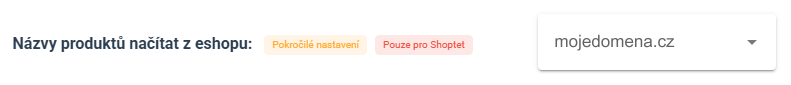Zobrazování názvů produktů v jednotném jazyce