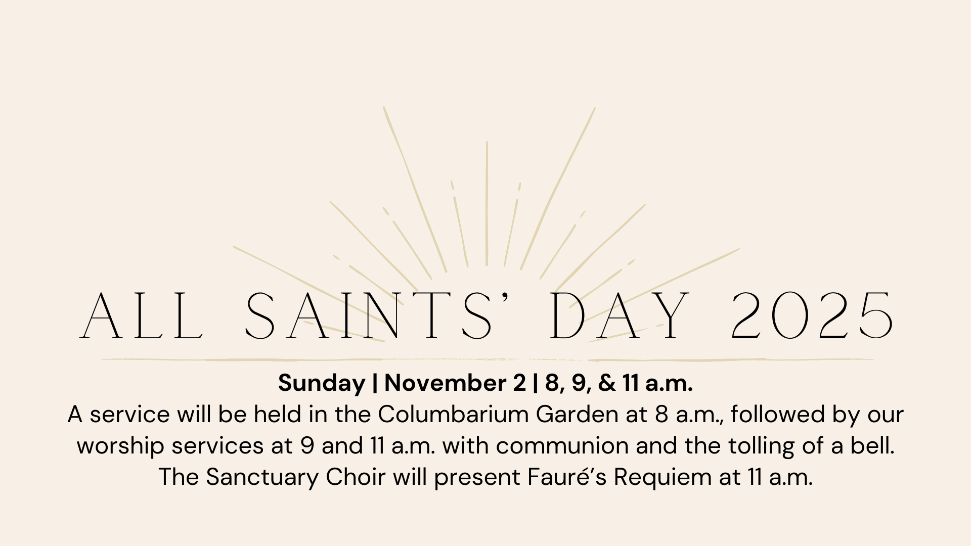 All Saints’ Sunday