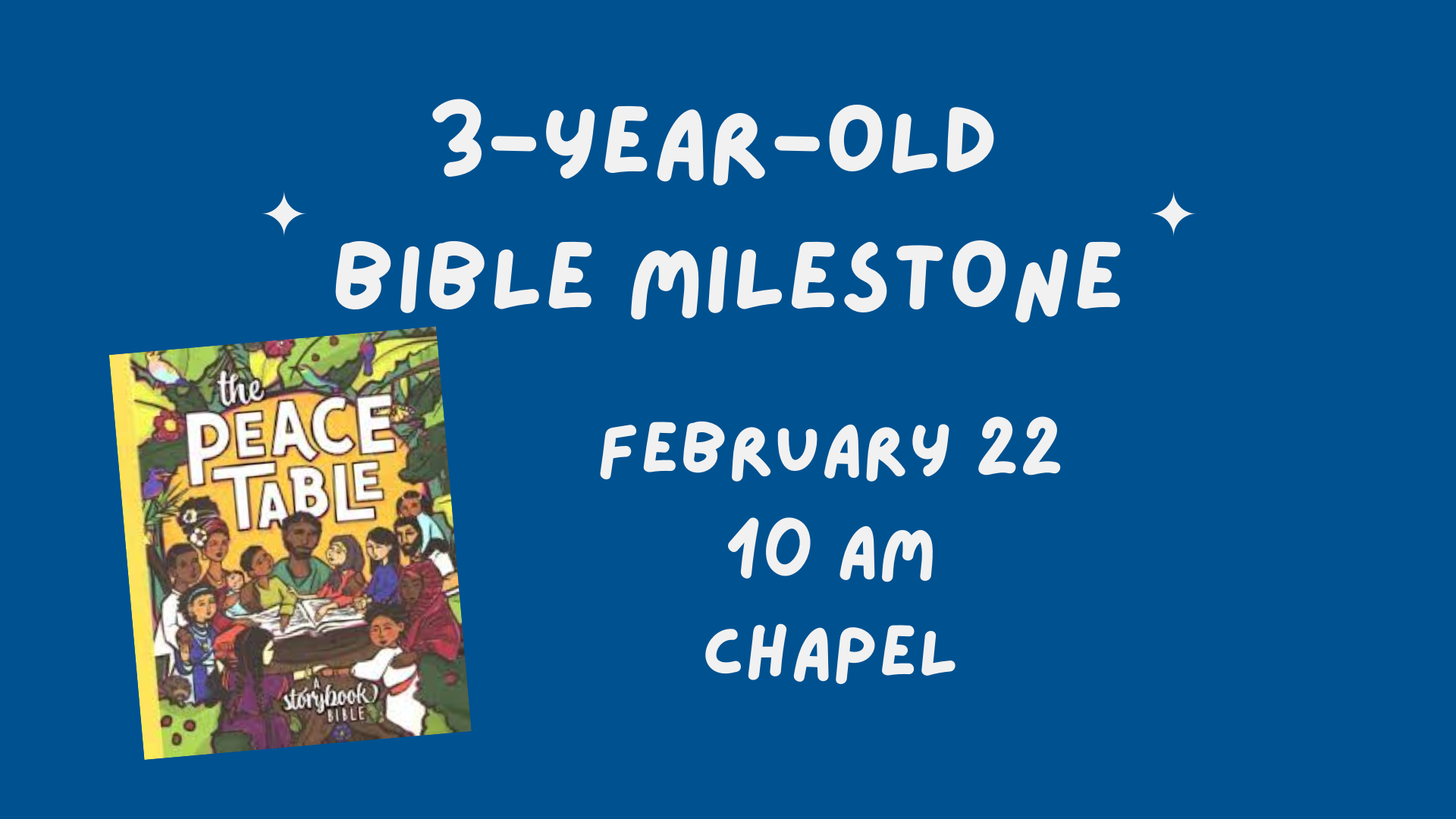 3-Year-Old Bible Milestone