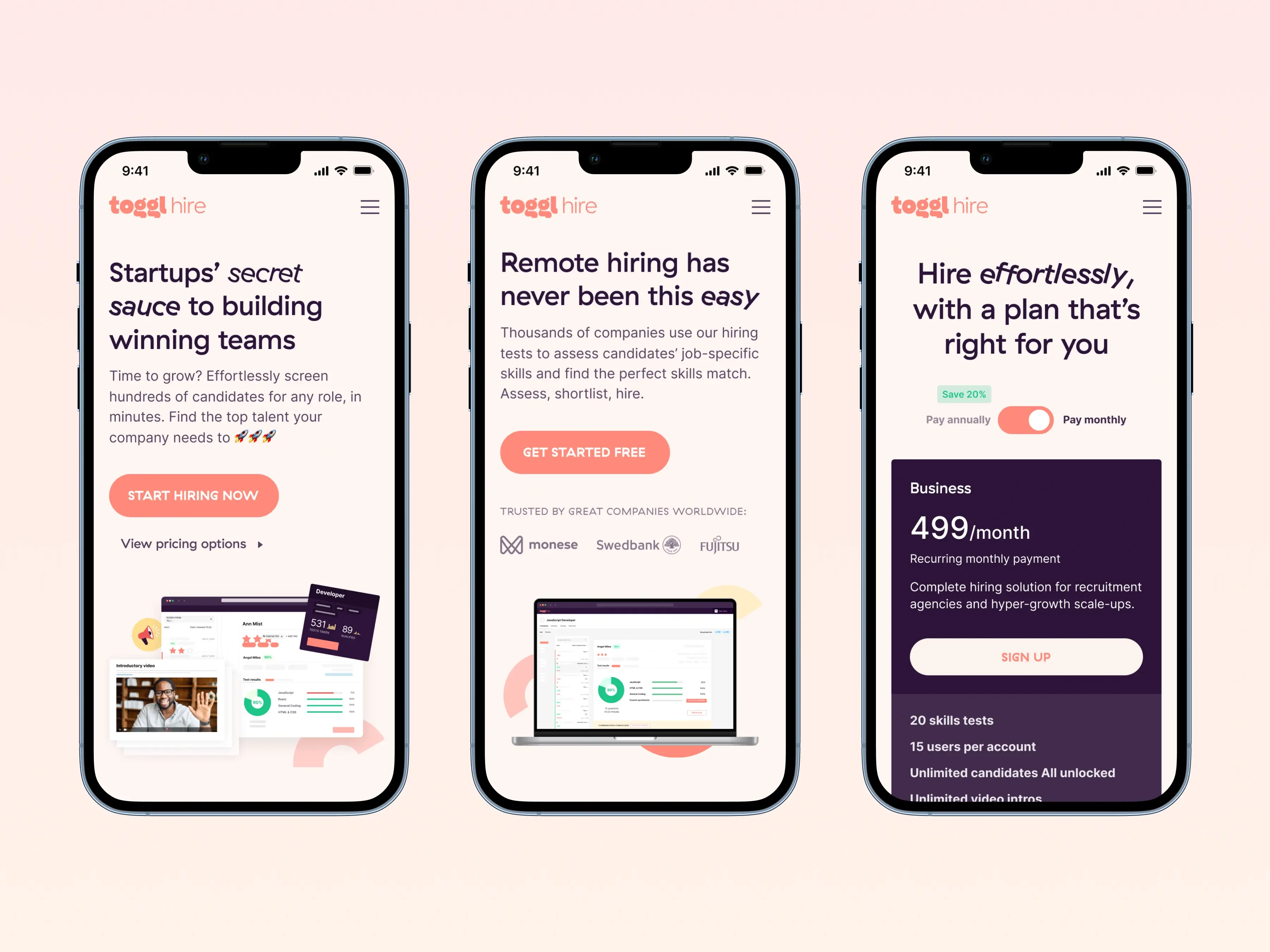Responsive - Consistent user experience across devices - To represent the consistent user experience ensured across tablet and mobile devices