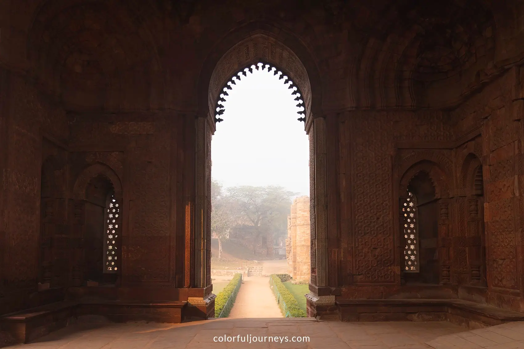 The inside of Alai Darwaza in Delhi, India