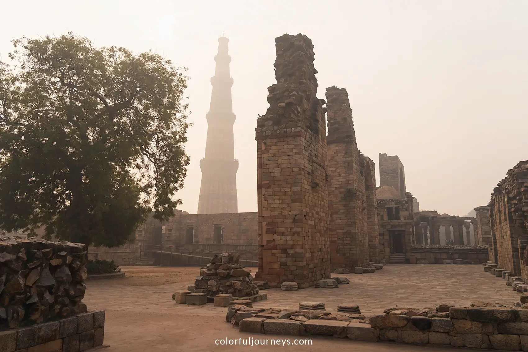 Ruins of the Qutub complex in Delhi, India