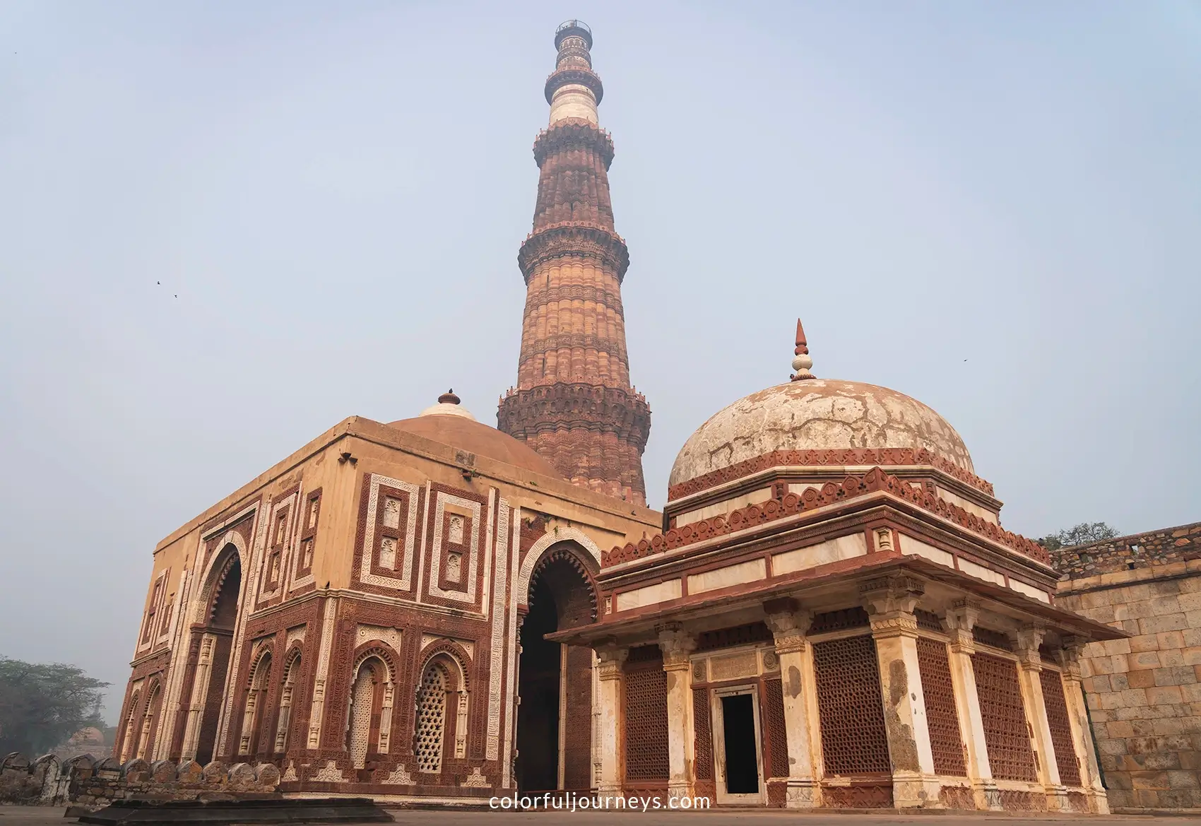 Imam Zamin's tomb in front of Qutub Minar in Delhi, India