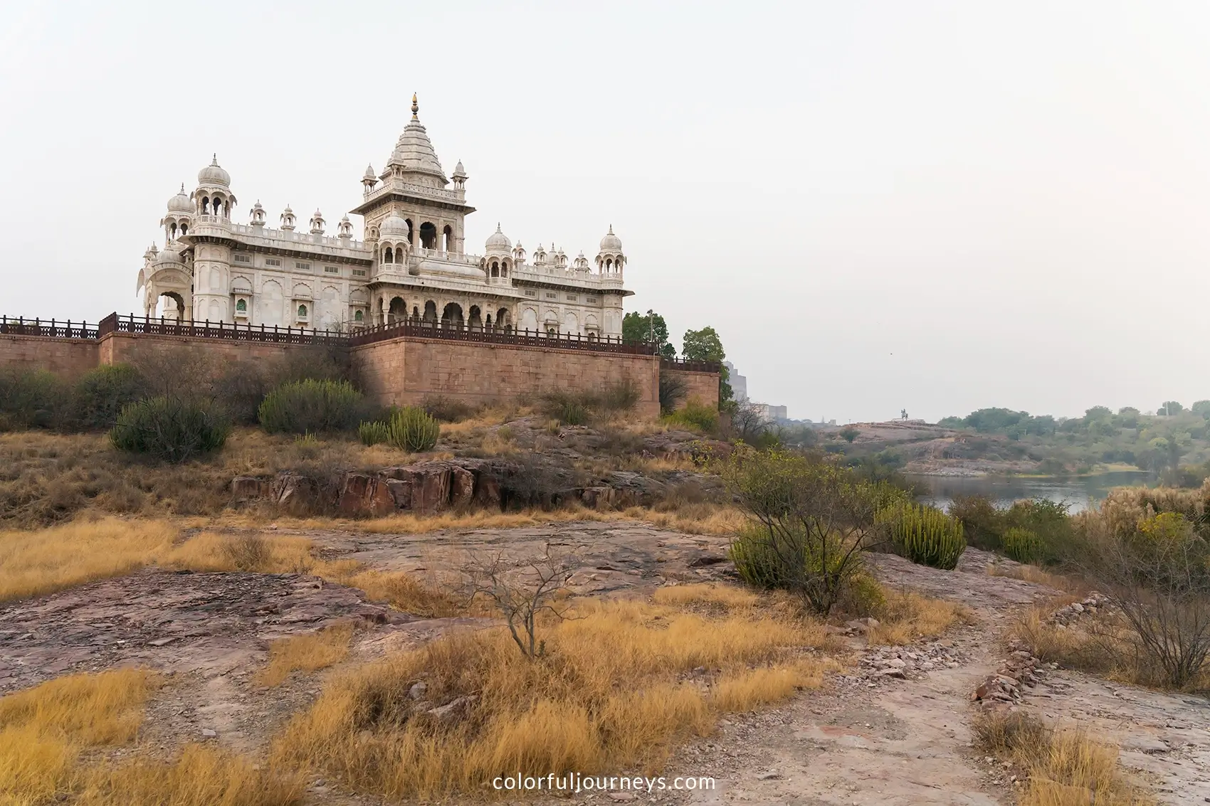 Rao Jodha rock park with Jaswant Thada in Jodhpur, India