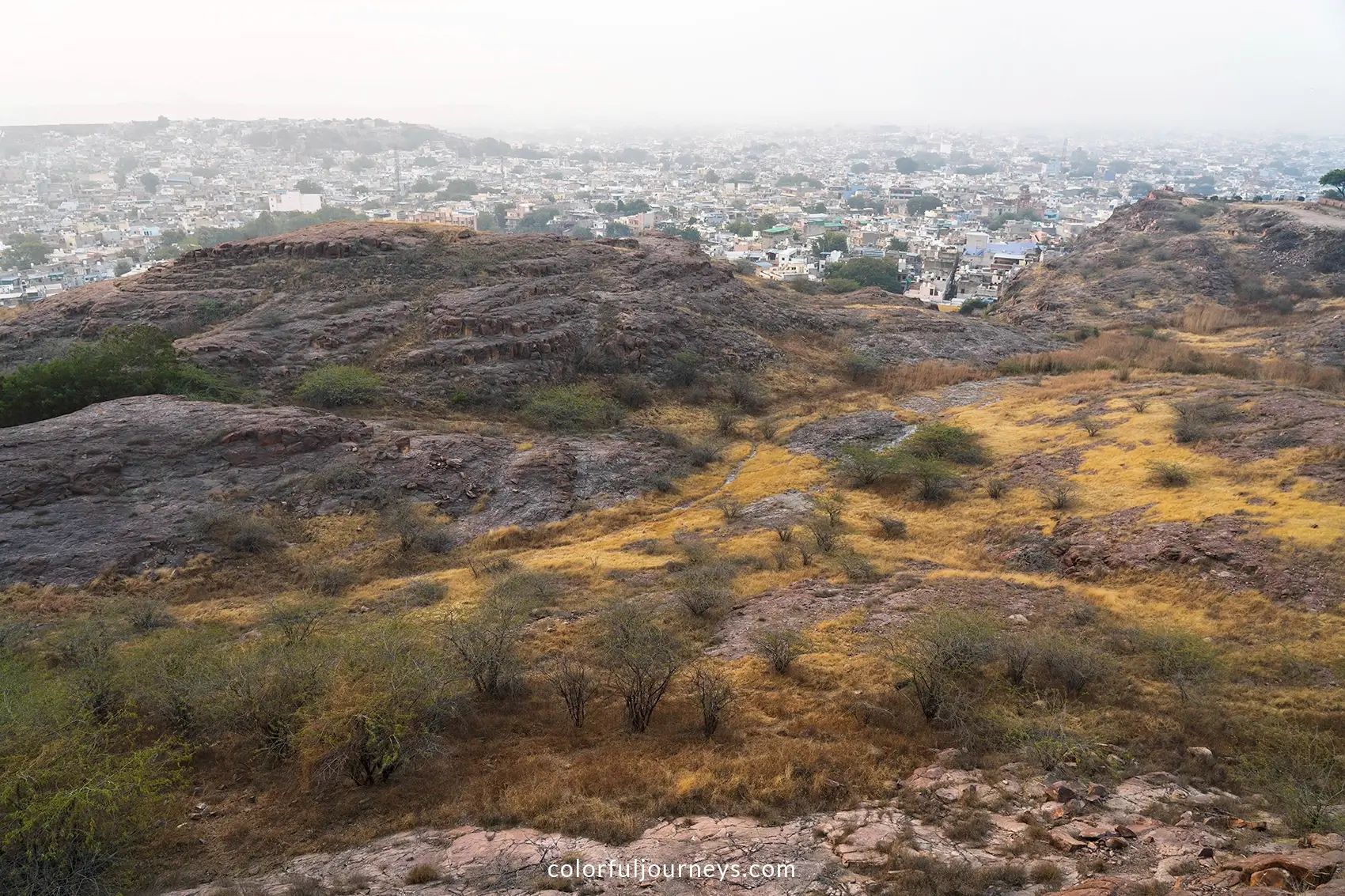 Rao Jodha rock park in Jodhpur, India