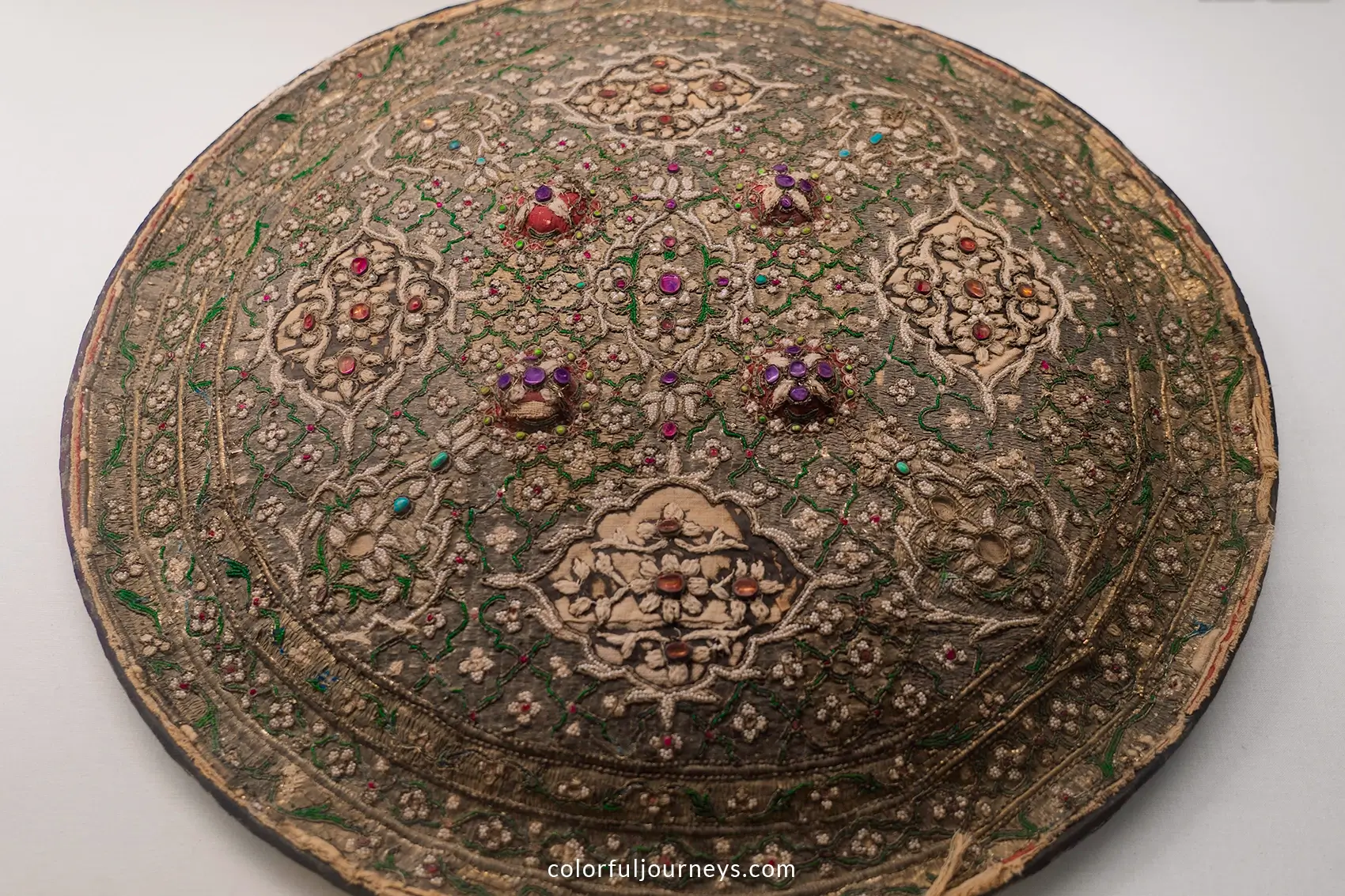 A 19th-century shield at Mehrangarh Fort in Jodhpur, India