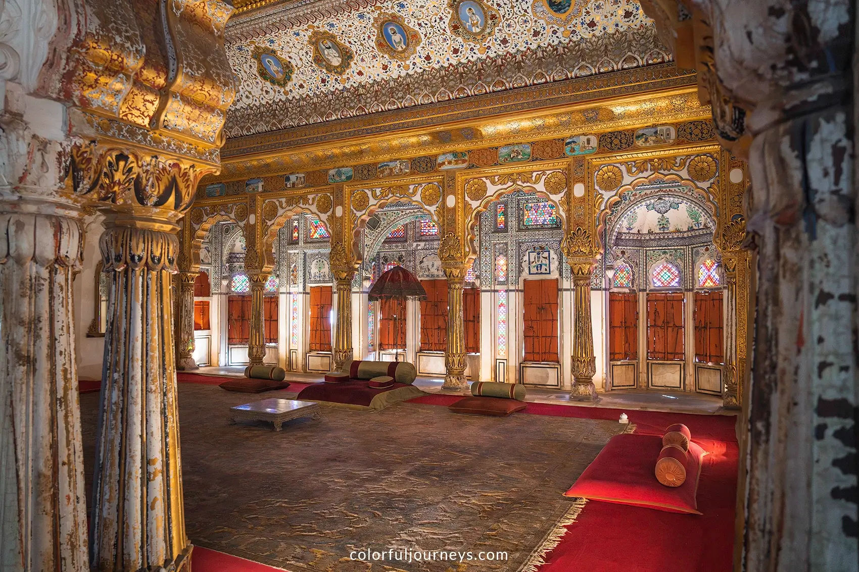 A 18th century room at Mehrangarh Fort in Jodhpur, India