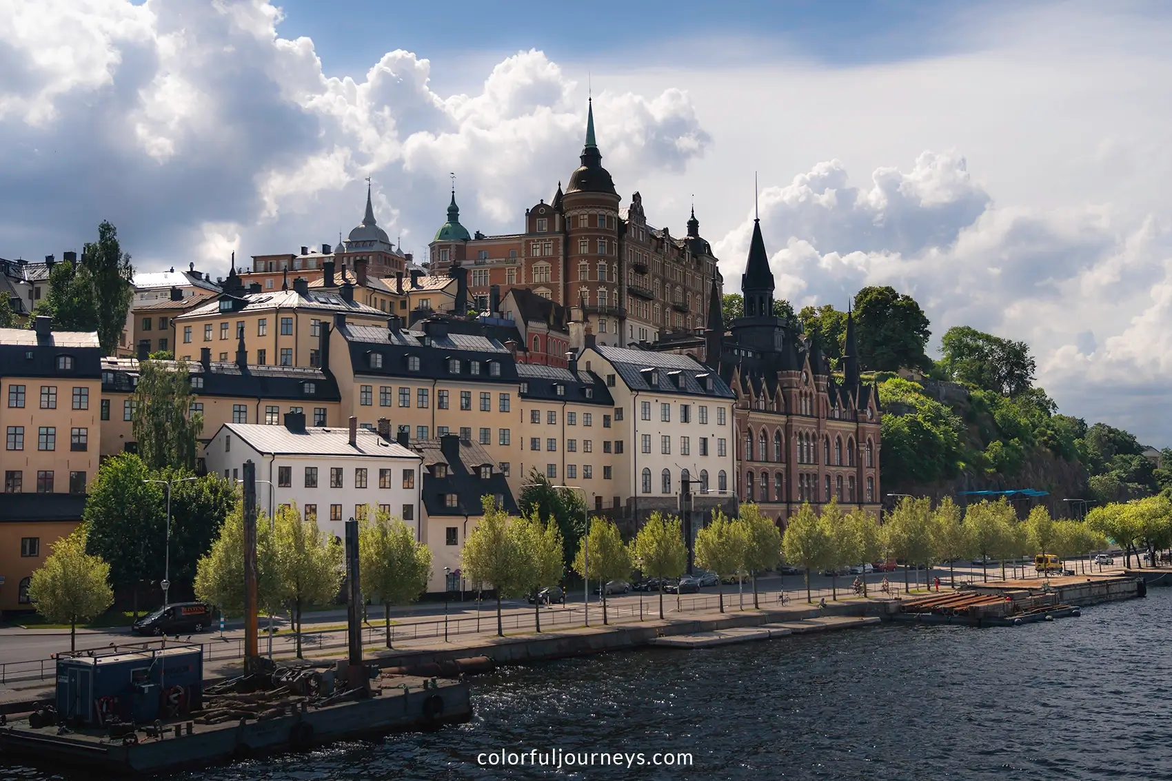 The historic buildings of Sodermalm in Stockholm, Sweden 