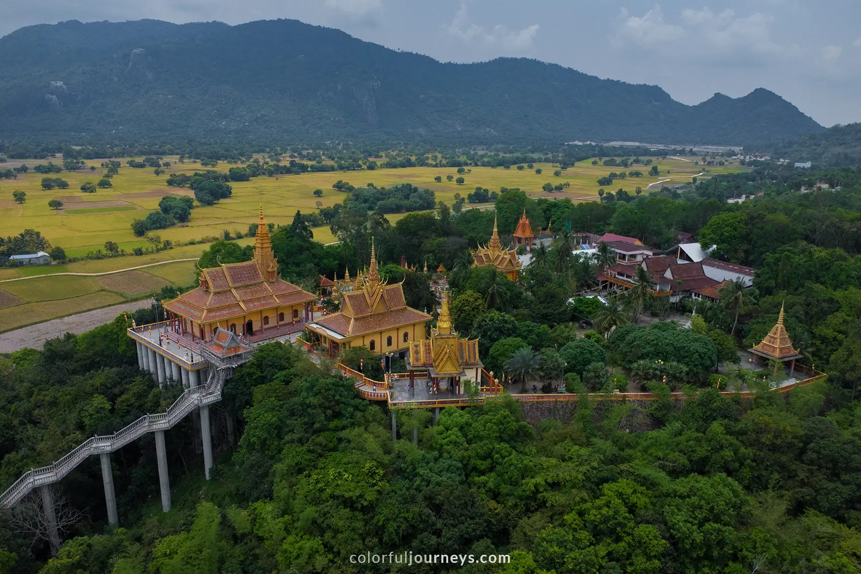 Ta Pa Temple in An Giang seen from above