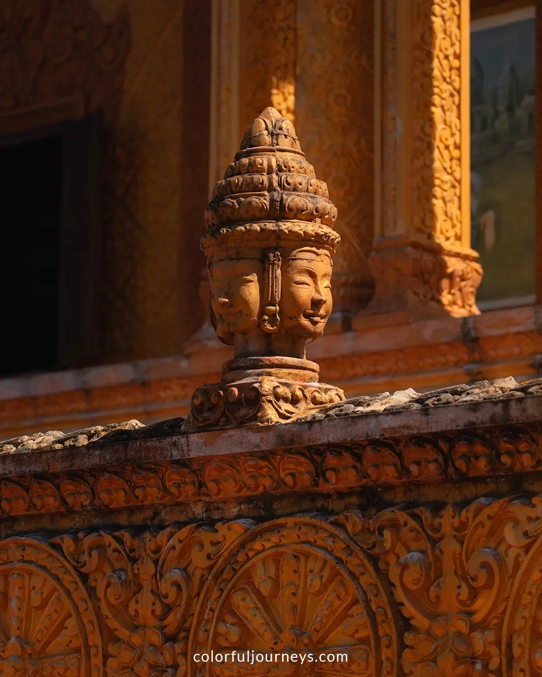 A statue at Kampong Ksan temple in Tra Vinh, Vietnam