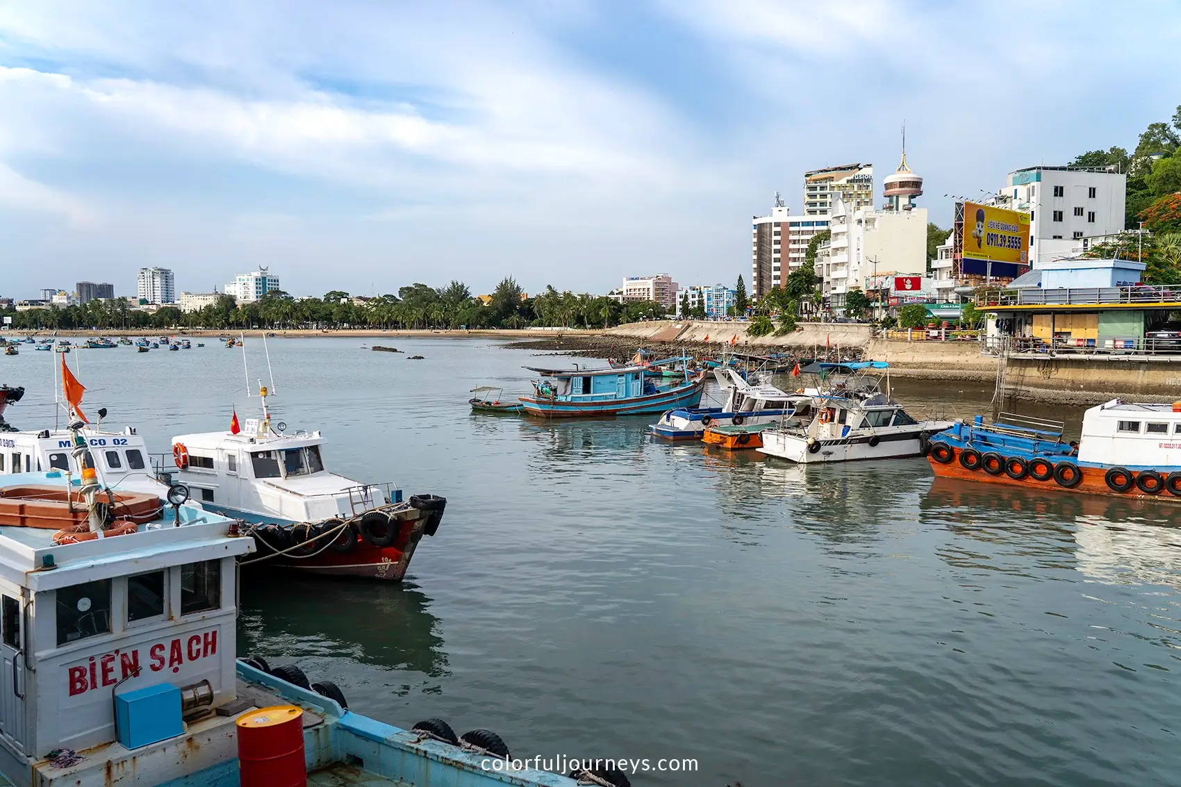 Boats in the harbour of Vung Tau, Vietnam