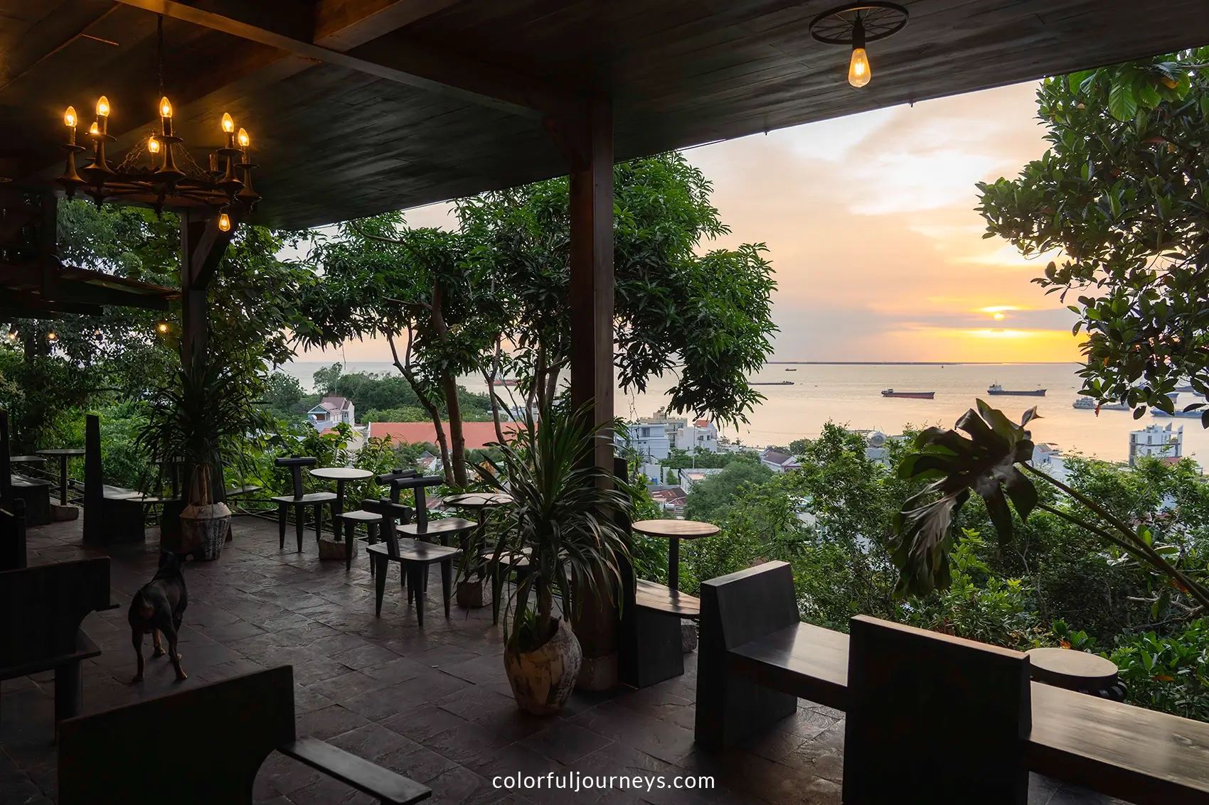 A cafe with sunset views in Vung Tau, Vietnam