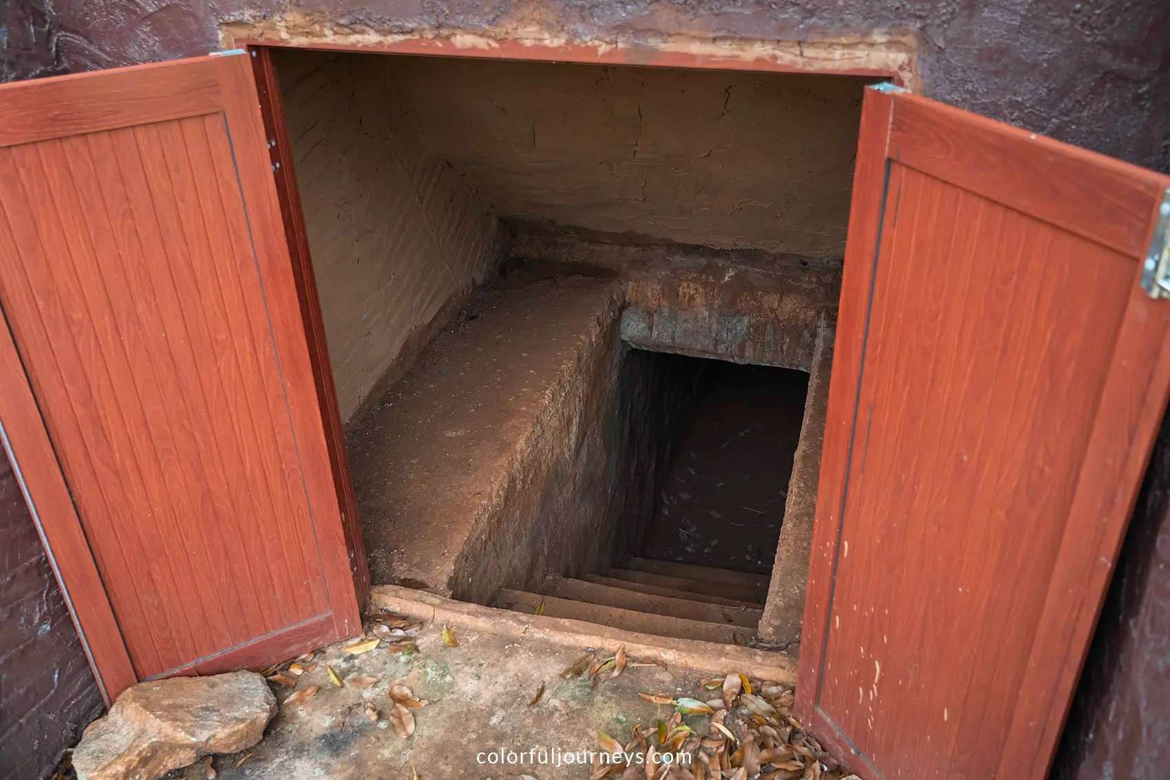 The entrance to a Long Phuoc tunnel near Vung Tau, Vietnam