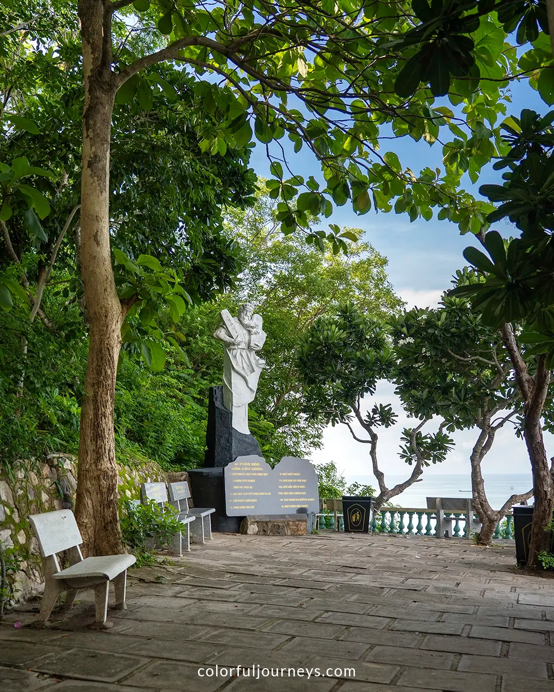 Stairs leading to the statue of Jesus Christ in Vung Tau, Vietnam