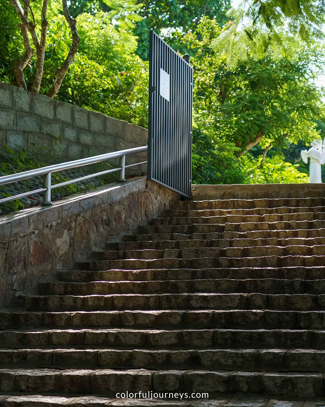 Stairs leading to the statue of Jesus Christ in Vung Tau, Vietnam