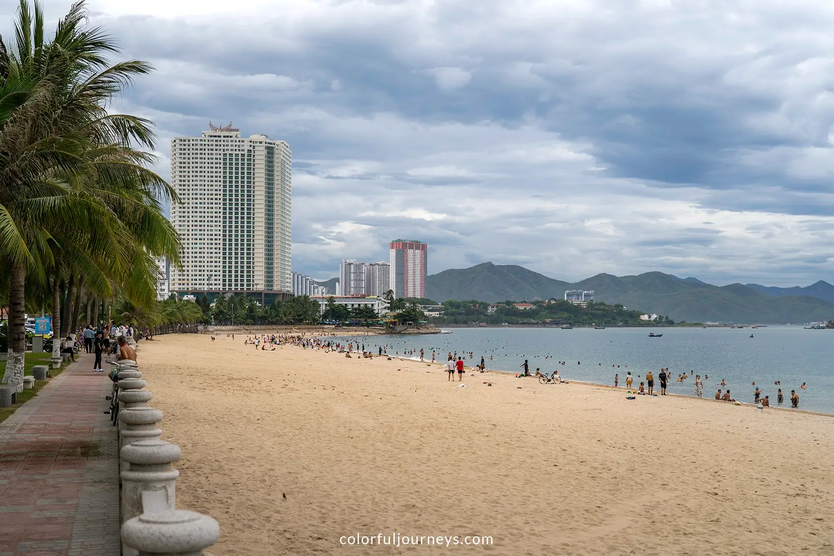 A beach along Nha Trang city, Vietnam
