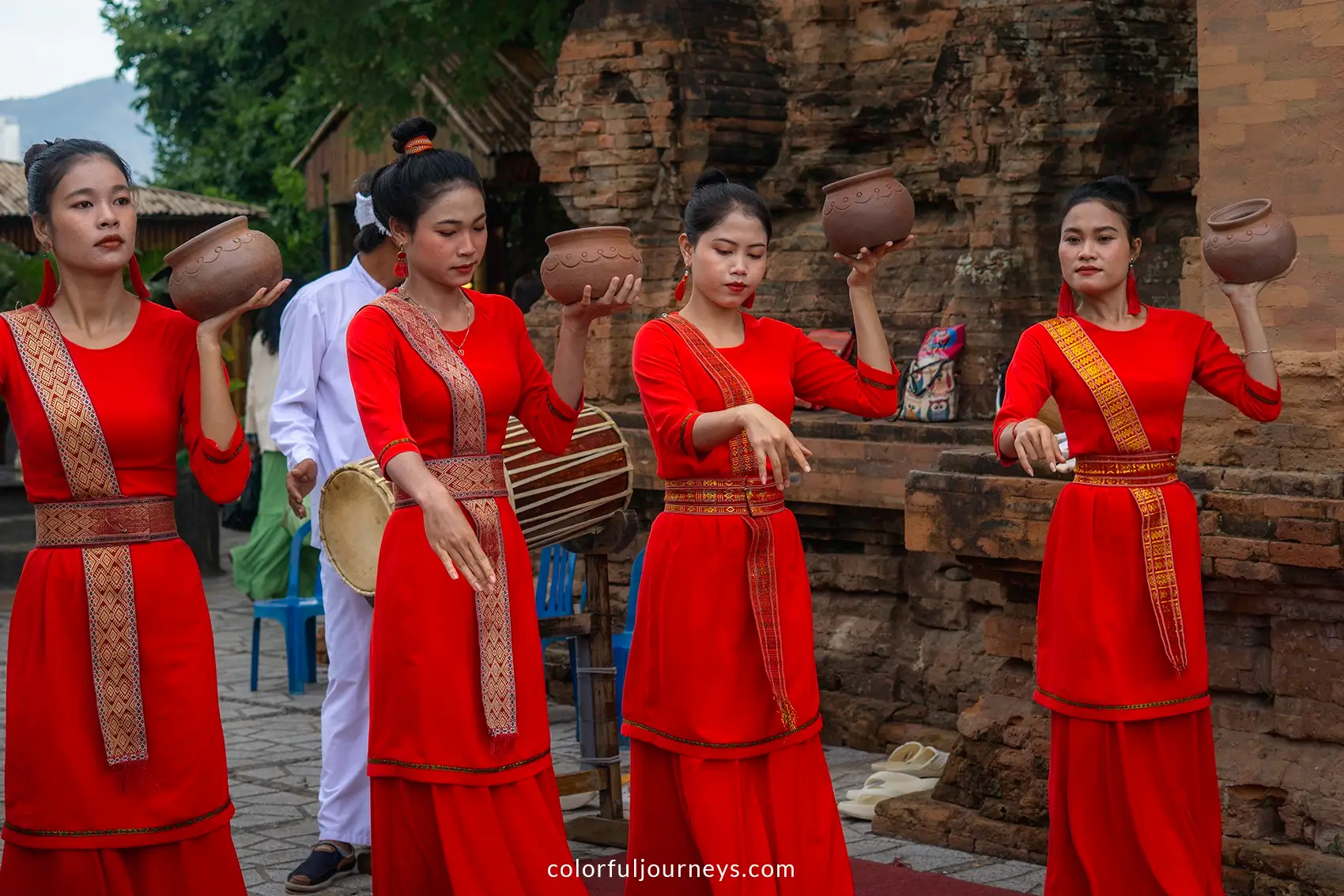 A performance at Po Nagar Cham Temple in Nha Trang, Vietnam